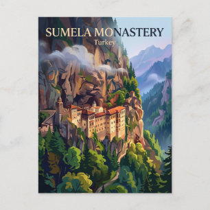 Cartão Postal Mosteiro Sumela Turquia