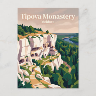 Cartão Postal Mosteiro Tipova Moldávia