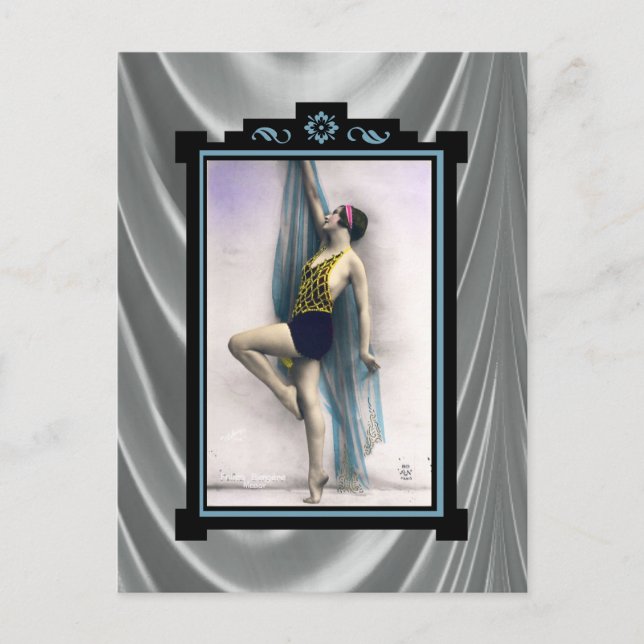 Cartão Postal Mostrar Dançarina de Menina (Frente)