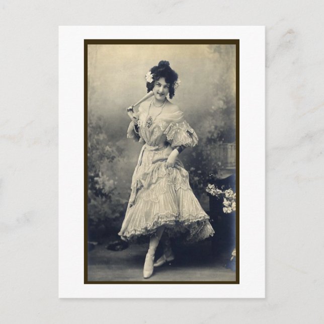 Cartão Postal Mostrar francês riso feminino (Frente)