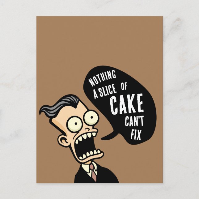 Cartão Postal Mostre-me o bolo (Frente)