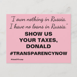 Cartão Postal Mostre-nos sua resistência ao trunfo de impostos