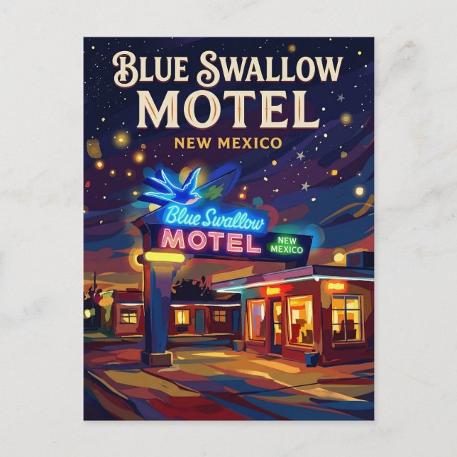 Cartão Postal Motel Blue Swallow EUA (Frente)