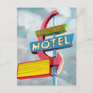 Cartão Postal Motel Watercolor Phoenix