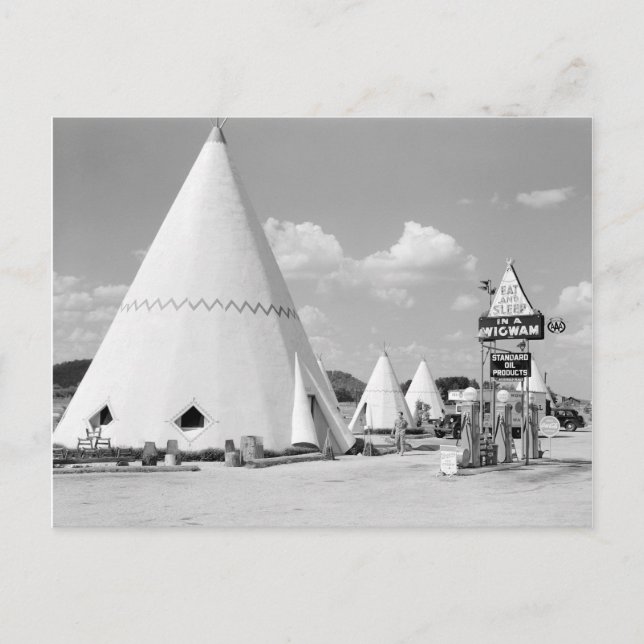 Cartão Postal Motel Wigwam, 1940 (Frente)