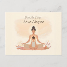 Cartão Postal Mother & Child Meditation Serenity Art