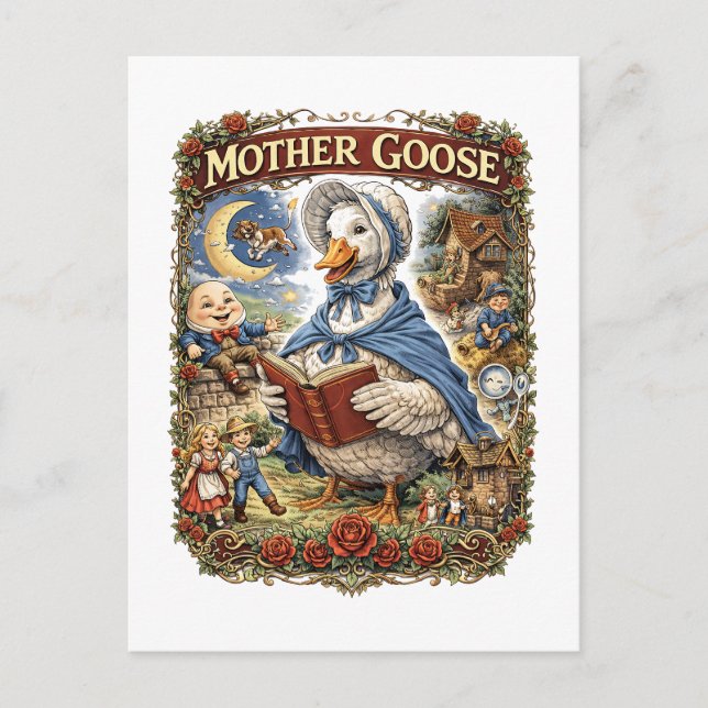 Cartão Postal Mother Goose (Frente)