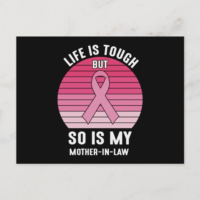 Cartão Postal Mother In Law Family Matching Breast Cancer Gift (Frente)