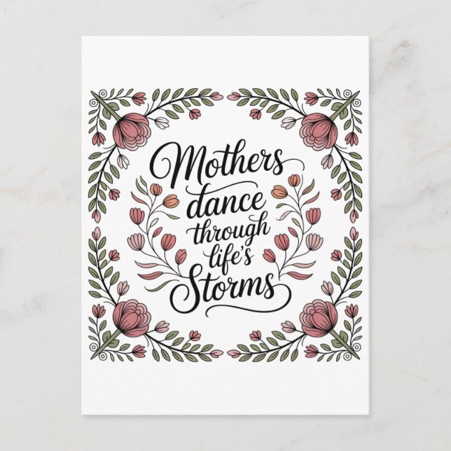 Cartão Postal Mothers Dance Through Life's Storms (Frente)