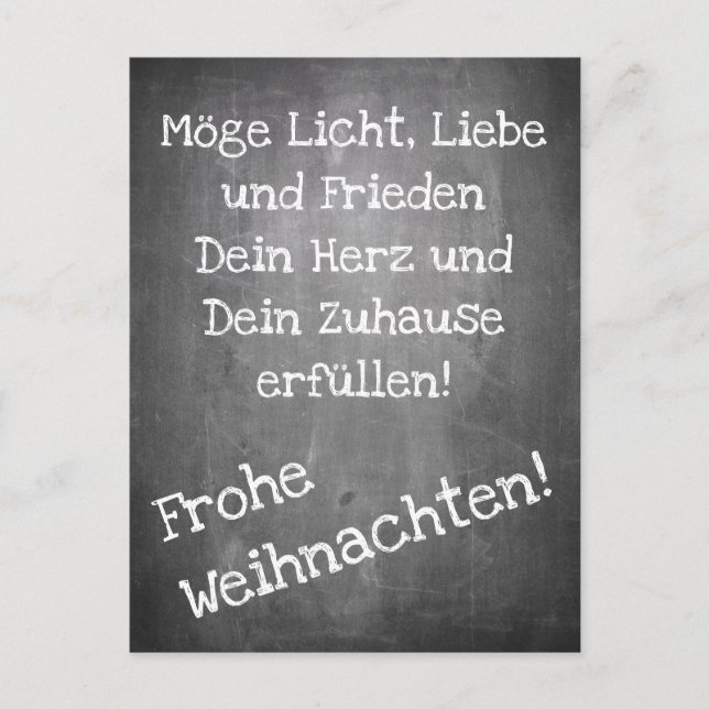 Cartão Postal Motif natalino em estilo chalkboard - Carro postal (Frente)