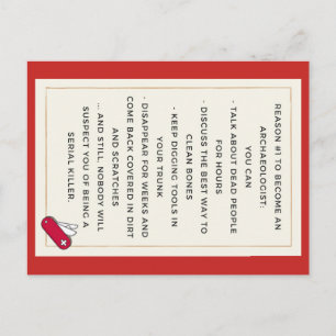 Cartão Postal Motivação Arqueologista mau