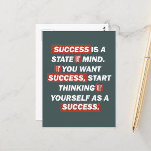 Cartão Postal Motivação cita sucesso na vida