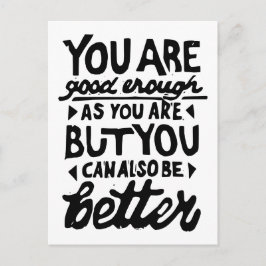 Cartão Postal Motivação Cotação Lino Impressão