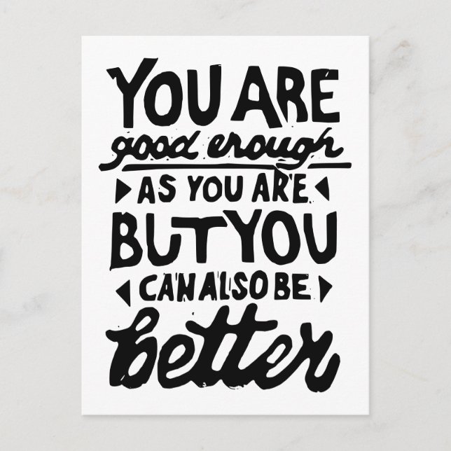 Cartão Postal Motivação Cotação Lino Impressão (Frente)