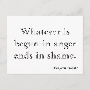 Cartão Postal Motivação do Cartão-Postal - Raiva