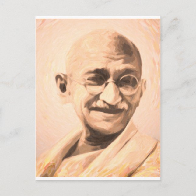 Cartão Postal Motivação Ghandi (Frente)