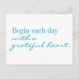 Cartão Postal Motivacional Coração Grato