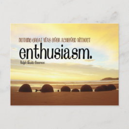 Cartão Postal Motivacional de Entusiasmo