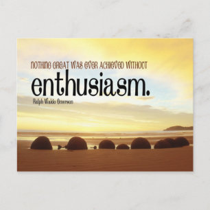 Cartão Postal Motivacional de Entusiasmo