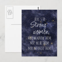 Cartão Postal Motivacional de Mulheres Fortes Noit