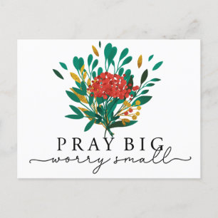 Cartão Postal Motivacional de Oração Floral de Nat