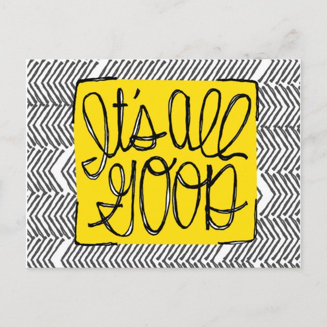 Cartão Postal Motivacional Está Tudo Bem |Preto e Branco (Frente)