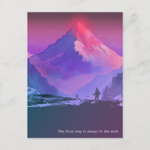 Cartão Postal Motivacional Minimalista Alpenglow E