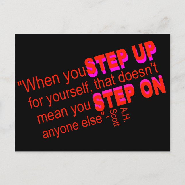 Cartão Postal Motivador, Cartão-postal Pensador de Encaminhament (Frente)