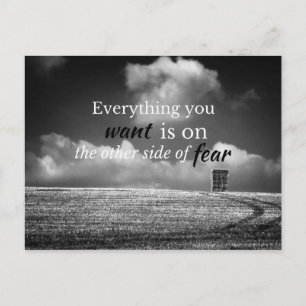 Cartão Postal Motivando citação positiva: Tudo o que você quer..