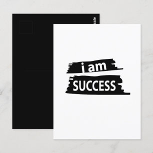 Cartão Postal Motivational I am Success Motivational