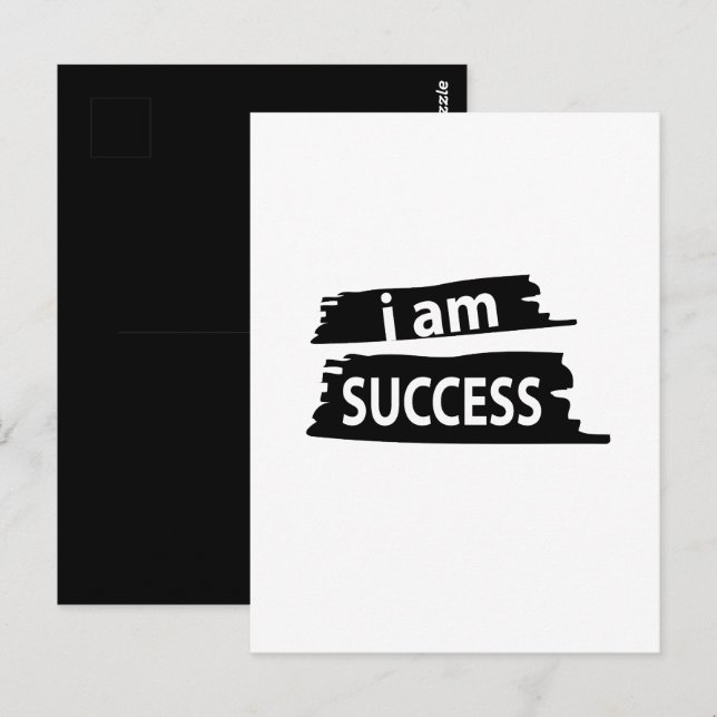 Cartão Postal Motivational I am Success Motivational (Frente/Verso)
