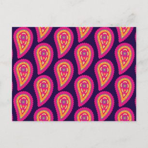 Cartão Postal Motivo Floral Boho Rosa