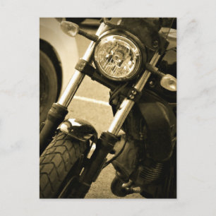 Cartão Postal Moto Bicicleta Motocicleta Detalhe Luz Roda
