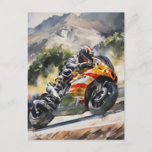 Cartão Postal Moto-moto que corria uma montanha acima