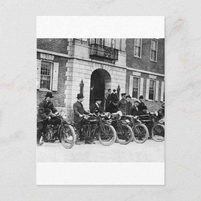 Cartão Postal Motocicleta, início dos anos 1900 (Frente)