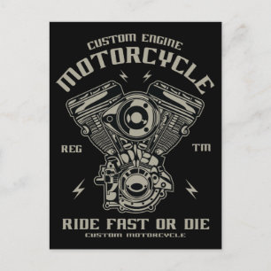 Cartão Postal Motocicleta Personalizada Rápido Ou Mortal