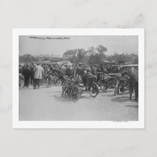 Cartão Postal Motocicletas Requisitadas, Paris Fotografia