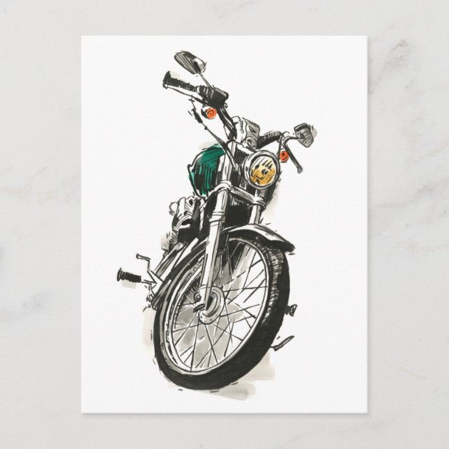 Cartão Postal Motociclos em Tinta I (Frente)