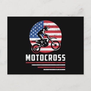 Cartão Postal Motocross Dirt Bike Biker Motocycle Funny Gift