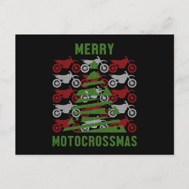 Cartão Postal Motocross Feliz Biker Motocross Gift (Frente)