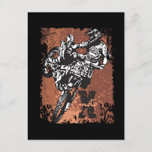 Cartão Postal Motocross Grunge