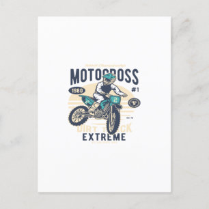 Cartão Postal Motocross Trilha de Terra Extrema