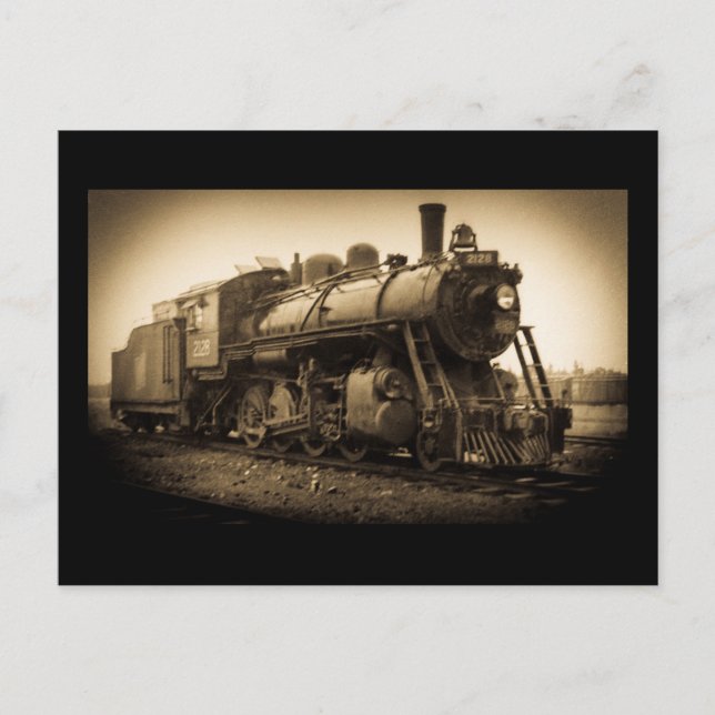Cartão Postal Motor Nacional da Estrada de Ferro Canadense 2128 (Frente)