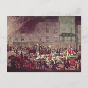 Cartão Postal Motores de incêndio de Londres, gravados por R.G.