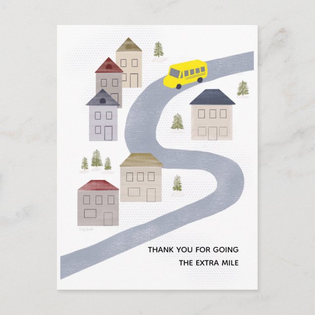 Cartão Postal Motorista de Ônibus Agradecimento de Natal Profess (Frente)