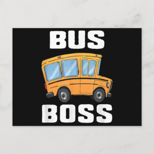 Cartão Postal Motorista de Ônibus Escolar Chefe de Ônibus Engraç