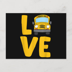 Cartão Postal Motorista de ônibus escolar do Love School Bus