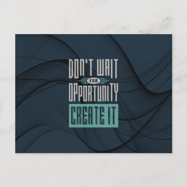 Cartão Postal Motovação - Oportunidade (Frente)