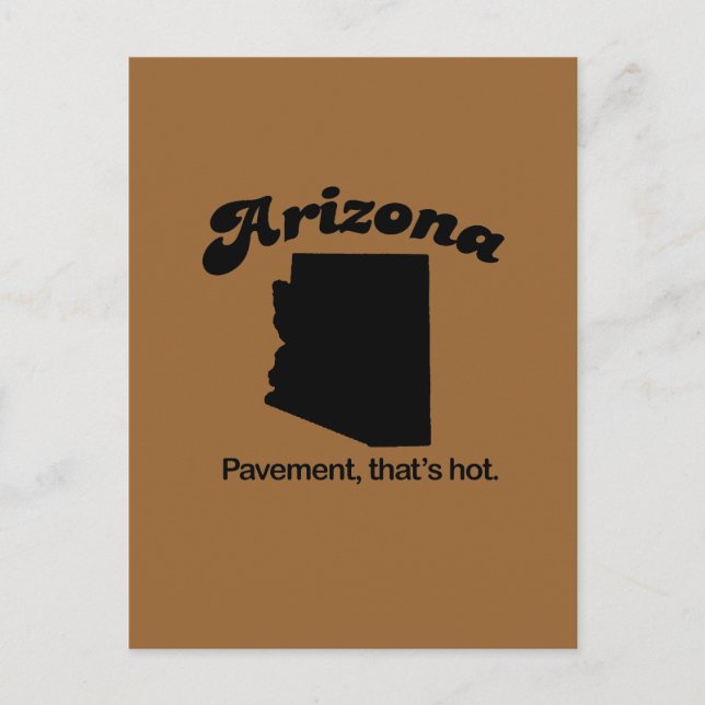 Cartão Postal Motto arizona - Pavimentação quente (Frente)