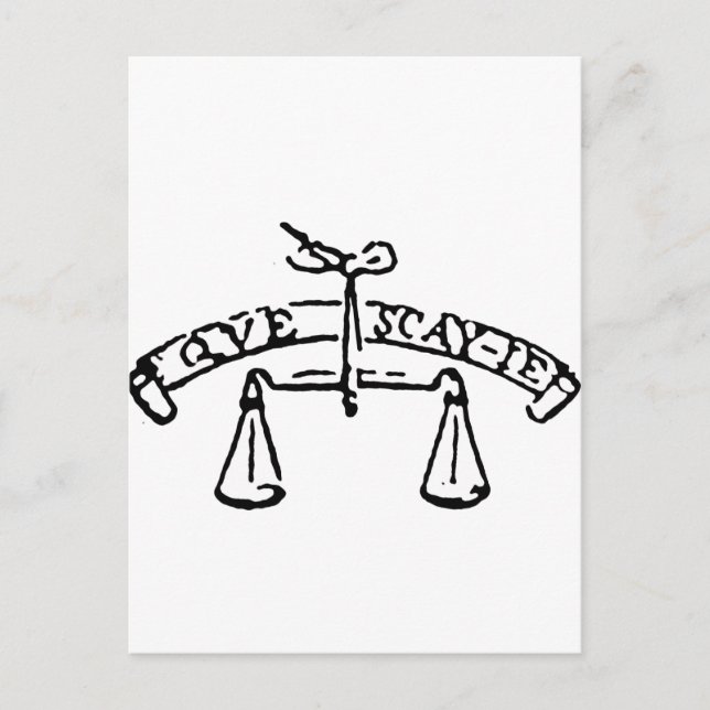 Cartão Postal Motto Montaigne. Que Sais-Je? O que eu sei? (Frente)